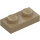 LEGO Tan Foncé assiette 1 x 2 (3023 / 28653)