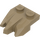 LEGO Mørk beige Plate 1 x 2 med 3 Stein Klør (27261)