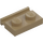 LEGO Tumma beige Levy 1 x 2 jossa Ovi Raide (32028)