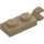 LEGO Dark Tan Plate 1 x 2 with Horizontal Clip on End (42923 / 63868)