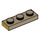 LEGO Dark Tan Plate 1 x 3 with Flat Gold short edge (3623 / 69174)