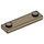 LEGO Dark Tan Plate 1 x 4 with Two Studs with Groove (41740)