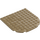 LEGO Dunkel Beige Platte 10 x 10 Hälfte Kreis (80031)