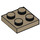LEGO Dark Tan Plate 2 x 2 (3022)