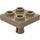 LEGO Donker Zandbruin Plaat 2 x 2 met Onderzijde Pin (Geen gaten) (2476 / 48241)