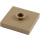 LEGO Beige scuro Piastra 2 x 2 con scanalatura e 1 Centro Bottoncino (23893 / 87580)