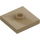 LEGO Dark Tan Plate 2 x 2 with Groove and 1 Center Stud (23893 / 87580)