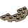 LEGO Donker Zandbruin Plaat 3 x 6 Ronde Halve Cirkel met Uitsparing (18646)