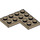 LEGO Dunkel Beige Platte 4 x 4 Ecke (2639)