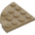 LEGO Tumma beige Levy 4 x 4 Pyöreä Kulma (30565)