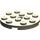 LEGO Dunkel Beige Platte 4 x 4 Runden mit Loch und Snapstud (60474)