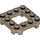 LEGO Tan foncé assiette 4 x 4 x 0.7 avec Coins arrondis et 2 x 2 Open Centre (79387)