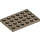 LEGO Donker Zandbruin Plaat 4 x 6 (3032)
