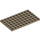 LEGO Dark Tan Plate 6 x 10 (3033)