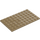 LEGO Dark Tan Plate 6 x 10 (3033)