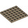 LEGO Dark Tan Plate 6 x 6 (3958)