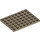 LEGO Dark Tan Plate 6 x 8 (3036)