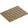 LEGO Mörk Gulbrun Platta 6 x 8 (3036)