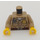 LEGO Dark Tan Police Torso with Star Badge, Insignia on Collar (973 / 76382)