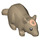 LEGO Dark Tan Rat with Flesh Pattern on Head (39413)