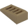 LEGO Beige scuro Pendenza 1 x 2 x 0.7 (18°) con Griglia (61409)