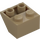 LEGO Mørk beige Skråning 2 x 2 (45°) Omvendt med flatt avstandsstykke under (3660)