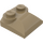 LEGO Dunkel Beige Schrägstein 2 x 2 Gebogen mit gebogenem Ende (47457)