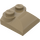 LEGO Donker Zandbruin Helling 2 x 2 Gebogen met gebogen uiteinde (47457)