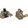 LEGO Dark Tan Spectator - Male Minifig Torso (973 / 76382)