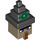 LEGO Dark Tan Square Head with Nose with Witch Face and Black Hat (29272)