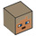 LEGO Dark Tan Square Minifigure Head with Rancher Face (19729 / 76869)