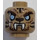 LEGO Dunkel Beige Strainor Minifigur Wolf Kopf (Vertiefte feste Noppen) (3626 / 17579)