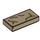 LEGO Dark Tan Tile 1 x 2 with Brown Lines and Green with Groove (3069 / 106173)