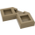 LEGO Dunkel Beige Fliese 2 x 2 Ecke mit Cutouts (27263)
