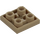 LEGO Mørk beige Tile 2 x 2 Omvendt (11203)