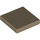 LEGO Dark Tan Tile 2 x 2 with Groove (3068 / 88409)