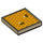 LEGO Dark Tan Tile 2 x 2 with Honeycomb and Bees with Groove (3068 / 72357)