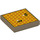 LEGO Dunkel Beige Fliese 2 x 2 mit Honeycomb und Bees mit Nut (3068 / 72357)