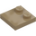 LEGO Mörk Gulbrun Bricka 2 x 2 med Knoppar på Kant (33909)