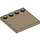 LEGO Dark Tan Tile 4 x 4 with Studs on Edge (6179)