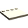 LEGO Dunkel Beige Fliese 4 x 4 mit Bolzen auf Kante (6179)