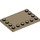 LEGO Dark Tan Tile 4 x 6 with Studs on 3 Edges (6180)