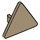 LEGO Tan foncé Triangulaire Sign avec Clip ouvert en &#039;o&#039; (65676)