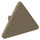 LEGO Tan foncé Triangulaire Sign avec Clip ouvert en &#039;o&#039; (65676)
