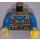 LEGO Dunkel Beige Vest Jacket mit Zip Pockets und Dark Azure Arme Torso (973 / 76382)