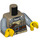 LEGO Donker Zandbruin Viking Male met Tan Fur Collar Minifig Torso (973 / 76382)