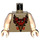 LEGO Dark Tan Viktor Krum Torso with Red Durmstrang Logo with Light Flesh Arms and Light Flesh Hands (973)