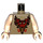 LEGO Beige scuro Viktor Krum Busto con Rosso Durmstrang logo con Chiaro Carne Braccia e Chiaro Carne Mani (973 / 76382)