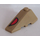LEGO Tan foncé Coin 2 x 4 Tripler La gauche avec rouge et Noir Eye Autocollant (43710)