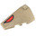 LEGO Dark Tan Wedge 2 x 4 Triple Left with Red and Black Eye Sticker (43710)
